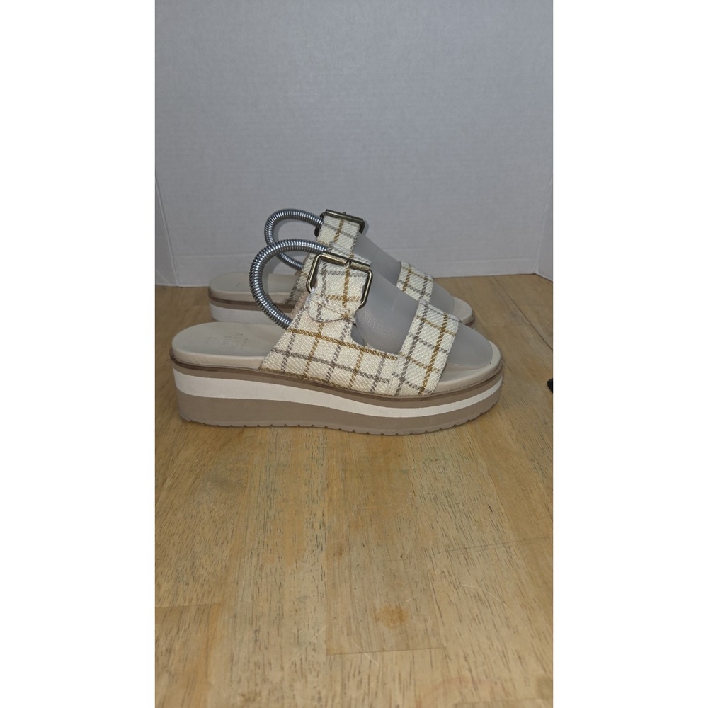 Oasis Society The Teresa Platform Plaid Sandals Womens 9 Multicolor Slide Retro